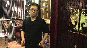 Magic Trick with cigarette. Cigarette levitating