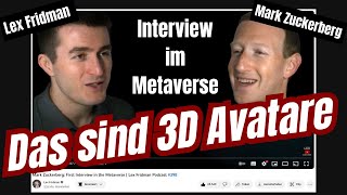 Unglaublich Mark Zuckerberg In 3D - Interview Im Podcast Mit Lex Fridman