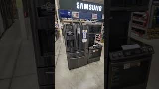 Samsung French door refrigerator Microwave and Stove at Lowe s
