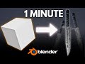 Create a combat knife in blender in 1 minute