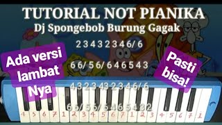 Tutorial not pianika DJ Spongebob versi burung gagak Viral