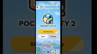 How to download a city in pocket city 2 #pocketcity #pocketvideo screenshot 3