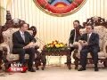 Lao news on lntv  outgoing british ambassador bid farewell on lao leader362015