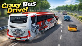 Crazy Bus Drive 😱 | Dangerous Highway Turn | Bus Simulator Gameplay screenshot 3