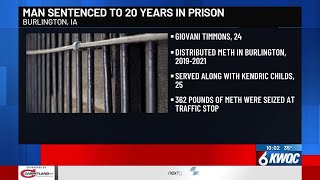 Burlington man sentenced to 20 years in prison