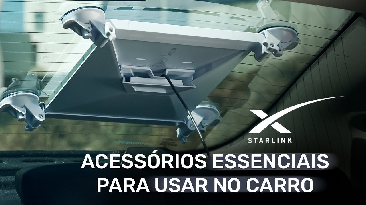 Starlink Mini Brasil: cabo USB-C e suporte com ventosas de melhor custo x benefício
