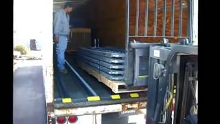 Fold up regular pallet moving roller bed system by KieTek