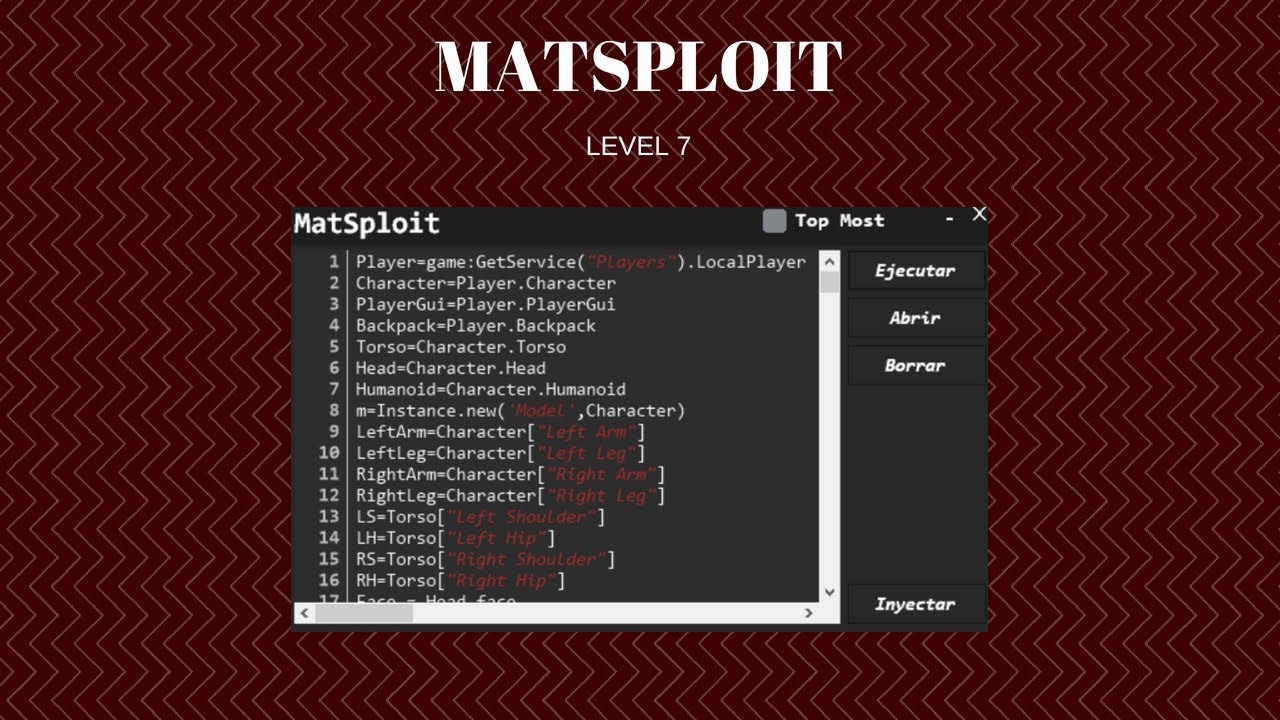 Nuevo Hack Chrysploit Full Lua Ejecutador De Scripts Lvl 7 - new roblox private cheat exploit lua level 7 for free