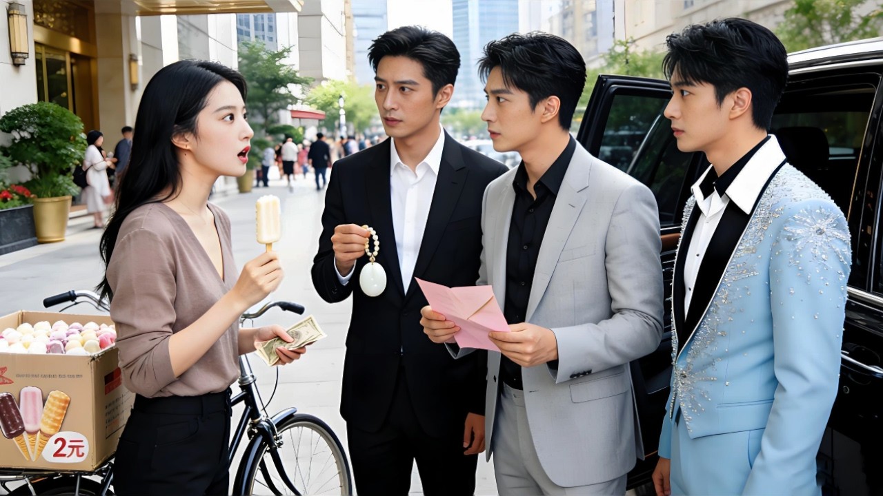 Poor Girl Sells Ice Cream For A Living，Ceo Rushes To Call Her Mom！Unexpectedly，She Has 3 Ceo Sons！