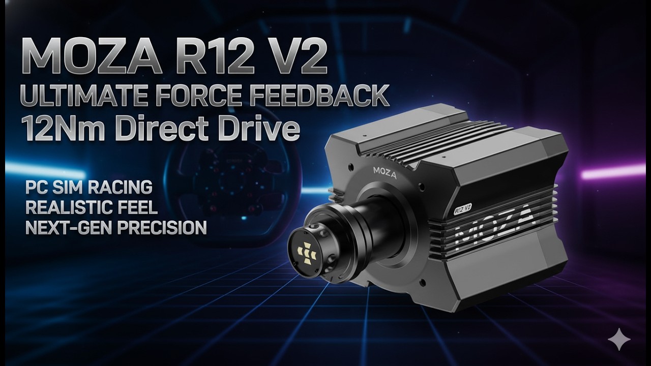 MOZA R12 V2 Review – 12Nm Direct Drive Sim Racing Wheelbase - YouTube