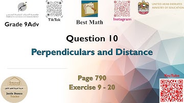 Perpendiculars and Distance | Q10 P1 | 9A | EoT3 |
