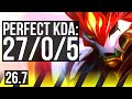 JHIN & Galio vs EZREAL & Amumu (ADC) | Perfect KDA: 27/0/5, 45K damage | KR Master | 26.7