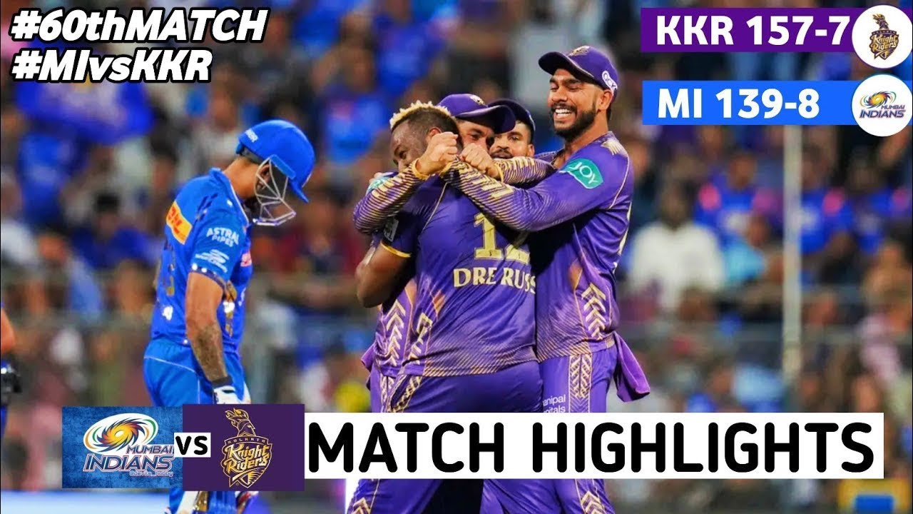 Mumbai Indians Vs Kolkata Knight Riders IPL Match 60 Highlights 2024 | MI VS KKR IPL Highlights