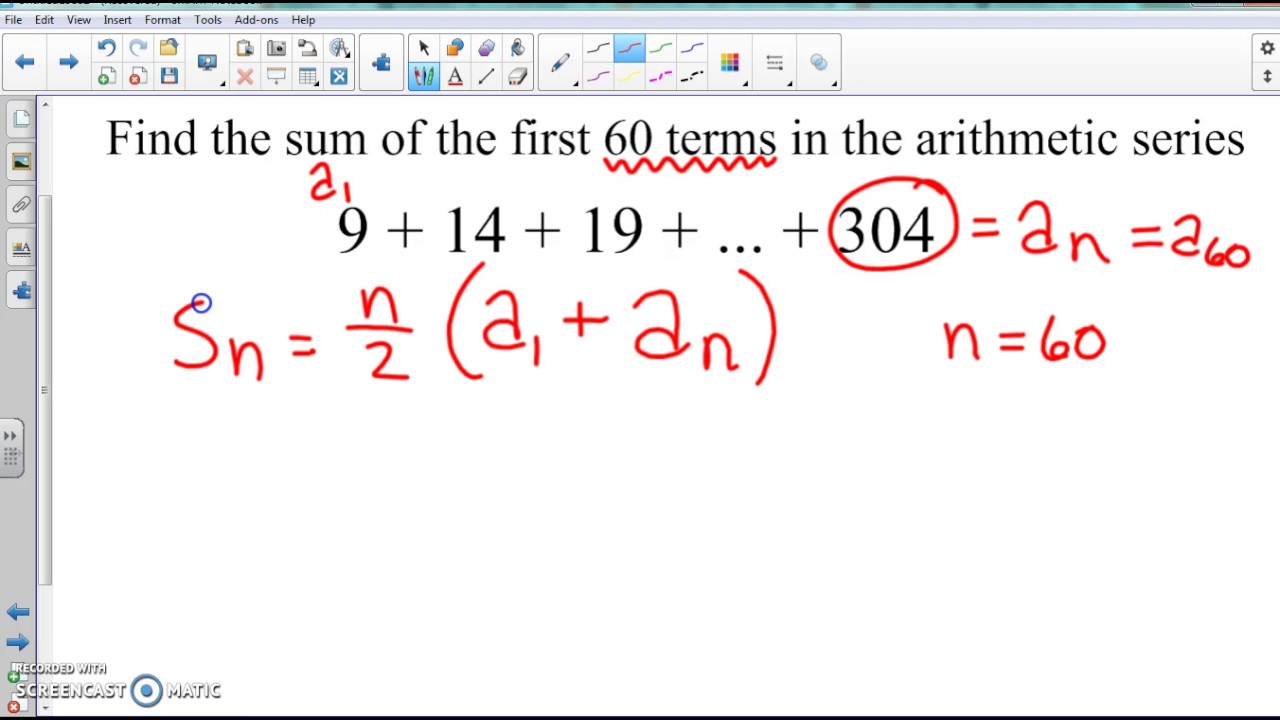Arithmetic Series Example 7 - YouTube