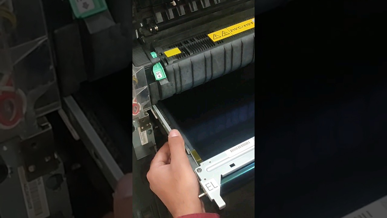 IMAGINING TRANSFER BELT INSTALL ON KONICA MINOLTA PHOTOCOPIER MACHINE 