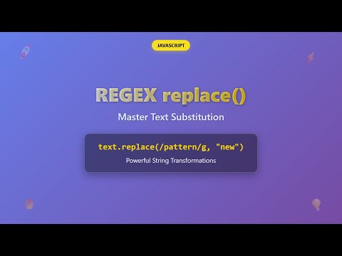 JavaScript Regex: Master the replace() Method for Text Transformation ✨