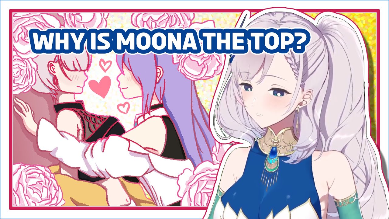 Reine and chat ponder why Moona's always drawn as a top in art