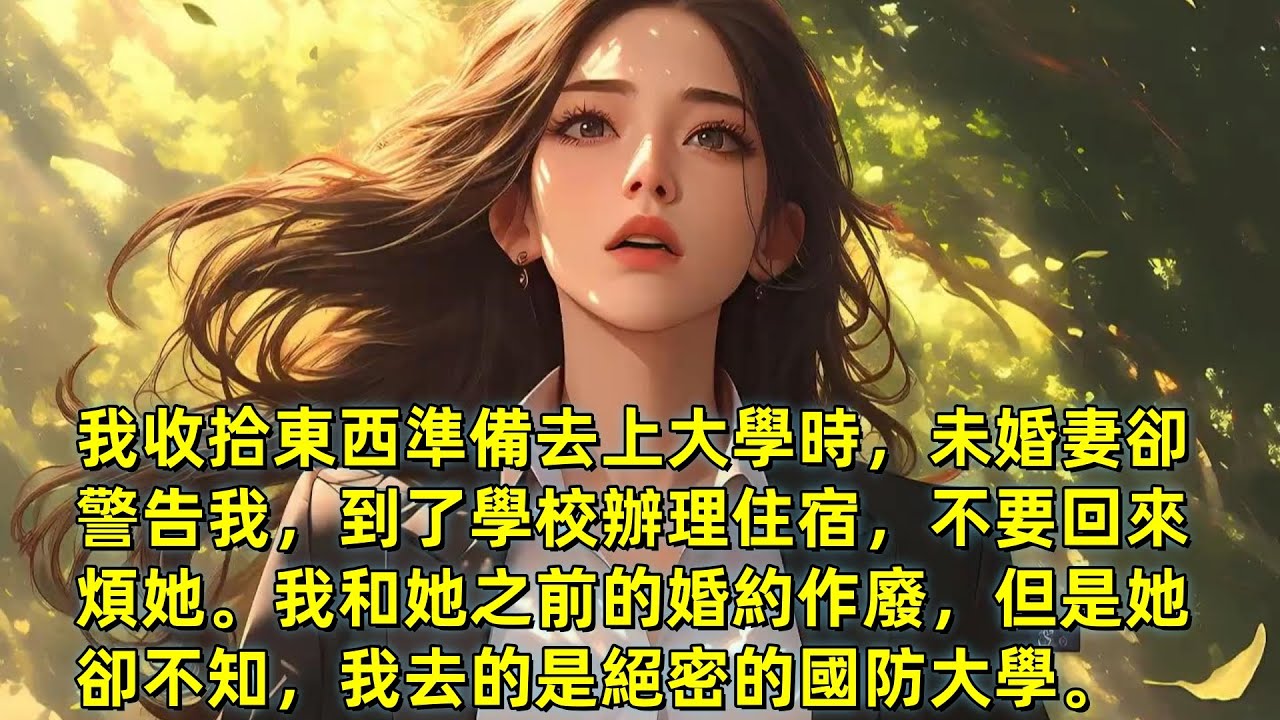 我收拾東西準備去上大學時，未婚妻卻警告我，到了學校辦理住宿，不要回來煩她。我和她之前的婚約作廢，但是她卻不知，我去的是絕密的國防大學。