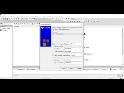 Hello World!   C Programming by using code block editor