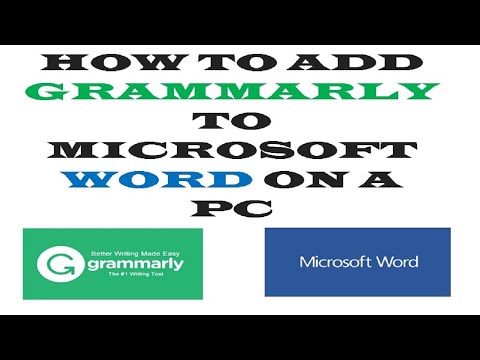 HOW TO ADD GRAMMARLY TO MICROSOFT WORD ON PC