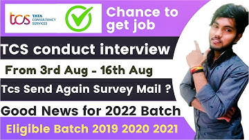 TCS 2nd Interview Phase Start Survey Mail | #tcs #tcser