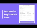 How to create responsive registration form in html  css
