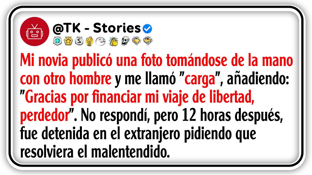 Mi novia publicó una foto tomándose de la mano con otro hombre y me llamó "carga", añadiendo...