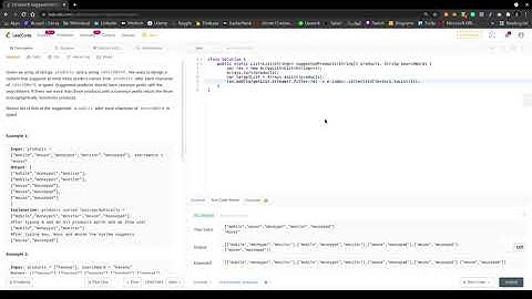 Leetcode problem:  1268. Search Suggestions System