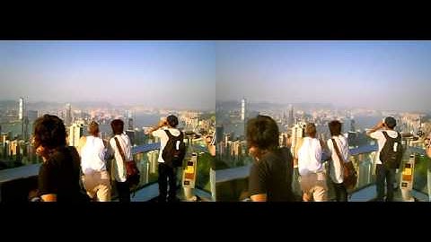 Hong Kong 3D View from Victoria Peak - 2010 Tachyon XC Helmet Cam - (yt3d:enable=true)