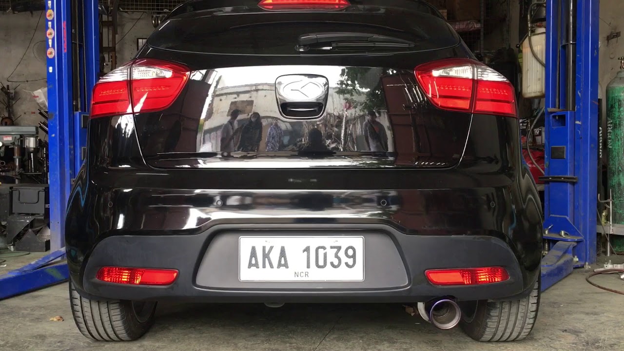 2015 Kia Rio axleback exhaust system YouTube