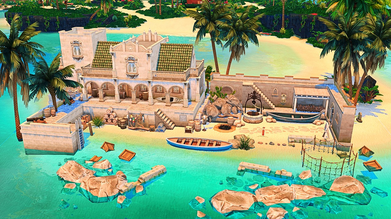 The Sims 4 Build  🦜 Pirate HIDEOUT - Speed Build