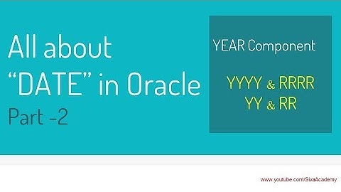 Oracle ALL About Dates PART 2 Understanding YEAR Component YYYY vs RRRR