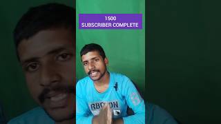 1500 subscriber Complete Thanks you  Thanks for 1500 subscriber