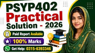 PSYP402 Practical Assignment 1 Solution 2026 #psyp402