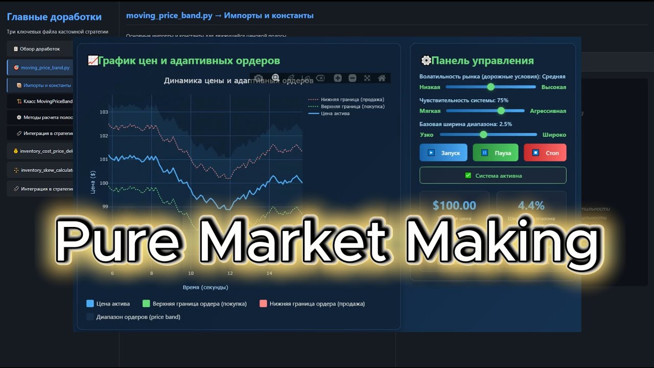 Как устроен код маркет-мейкера? Часть 7. | Защищаем сделку и балансируем портфель.