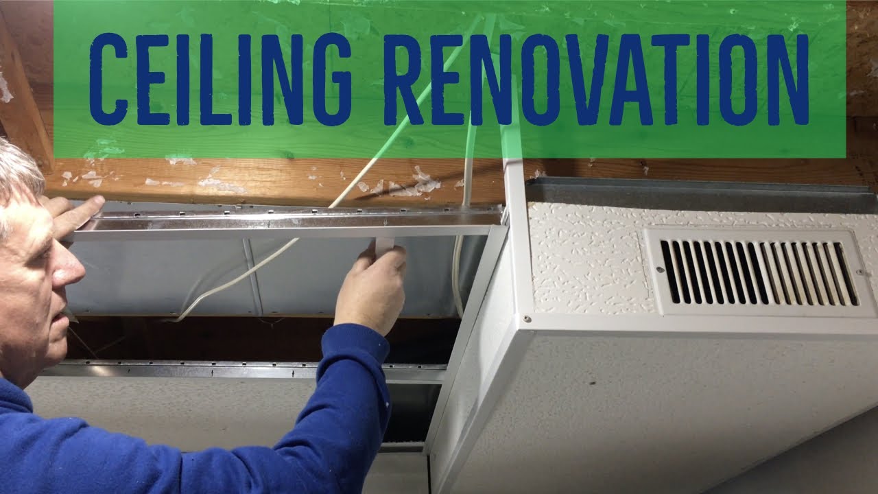 CEILING RENOVATION Before and after BP Canada Ceiling Tiles