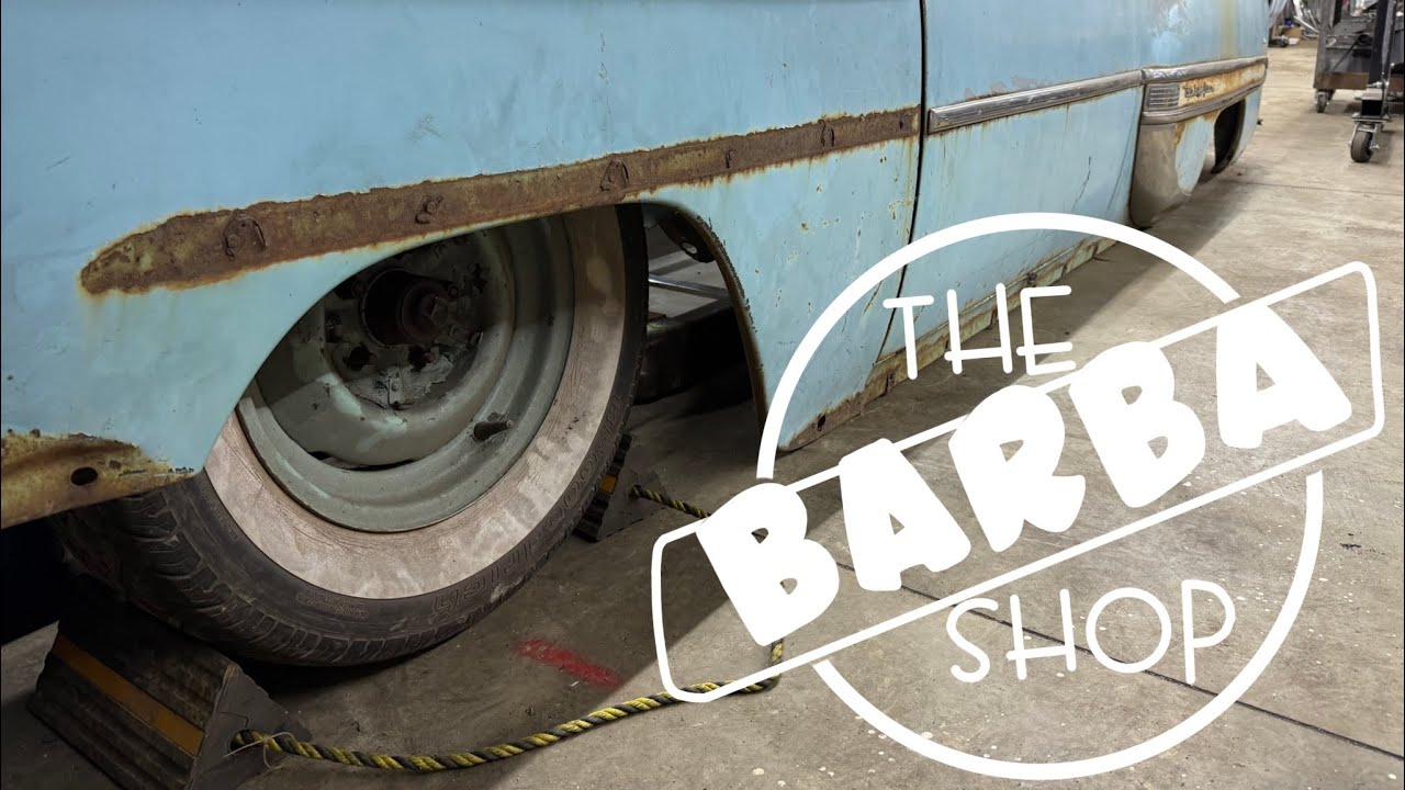 The Barba Shop - body dropped 54 belair transmission cross member