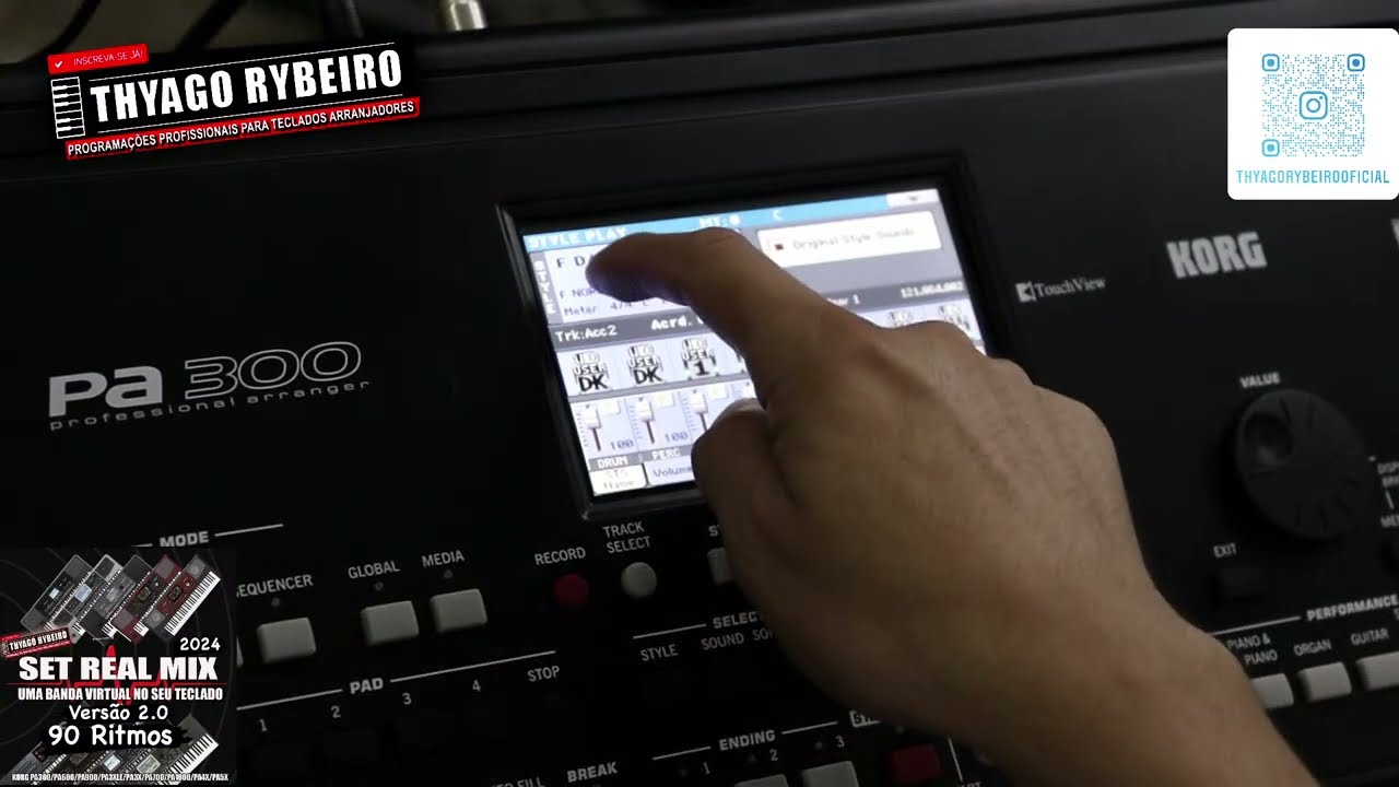 TODOS OS RITMOS DO SET REAL MIX 2.0 "2024" 90 RITMOS NO KORG PA300 By Thyago Rybeiro