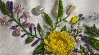 تطريز فروع الشجر للمبتدئين leaves  embroidery ?