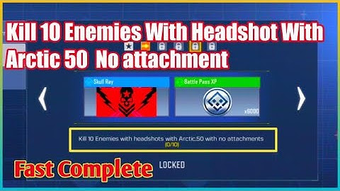 Kill 10 Enemies with headshot with Arctic.50 with no attachment | Codmobile kill 10 Enemies Arctic50