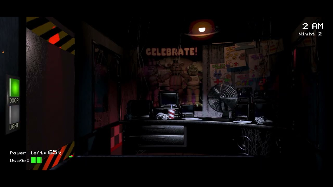 Five Nights At Freddy’s gameplay (night 2) JUMPSCARE WARNING ⚠️ 