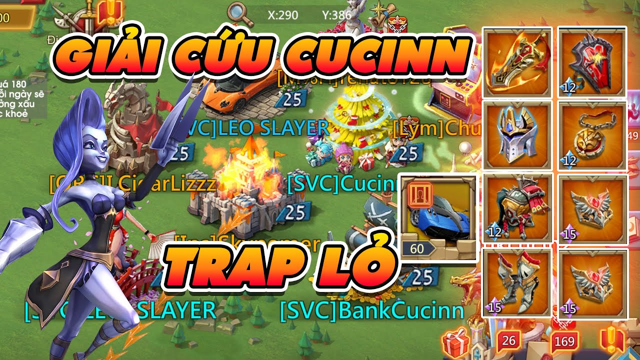Giải cứu Cucinn khỏi Trap Lỏ đòi chuộc tướng 1M Gems lúc nửa đêm | Lords Mobile