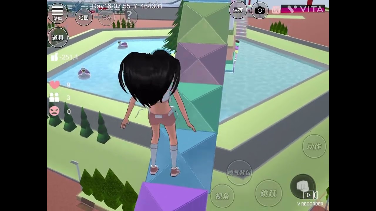 #樱花校园模拟器跑酷 #求火