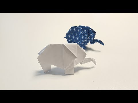 Origami Kolay Fil Yapımı (Easy Elephant)