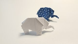 Origami Kolay Fil Yapımı (Easy Elephant)