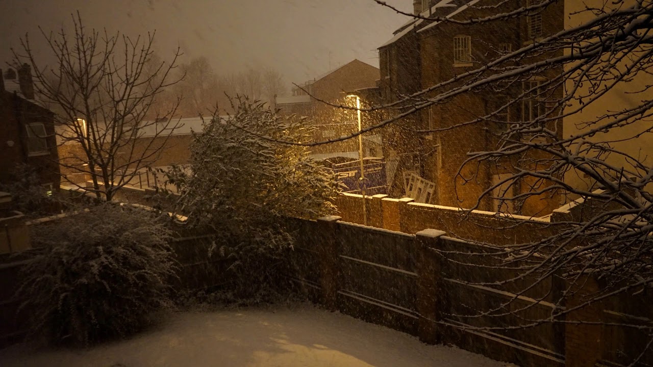 Timelapse snow shower in Wolverhampton UK 8th Dec 2017 4k - YouTube