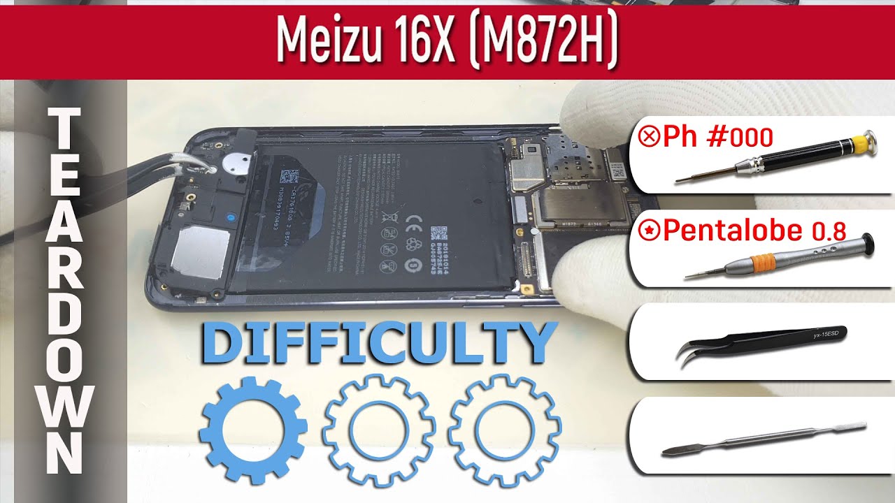  New  Meizu 16X M872H 📱 Teardown Take apart Tutorial