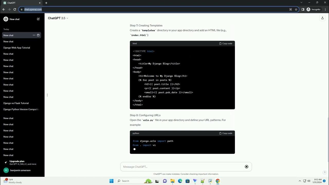 django python website tutorial - YouTube