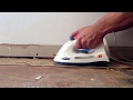 How to remove old vinyl tile. Using 2 irons, best method!!!