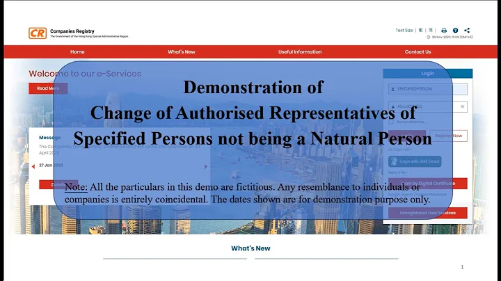 Change of Authorised Representatives of Specified Persons not being a Natural Person - 天天要聞